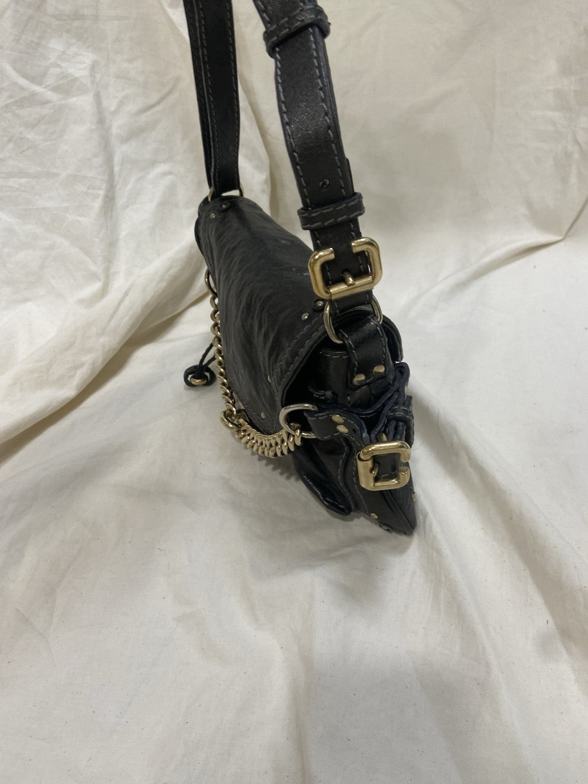 rare Chloe paddington small shoulder bag scandi bag dark khaki black