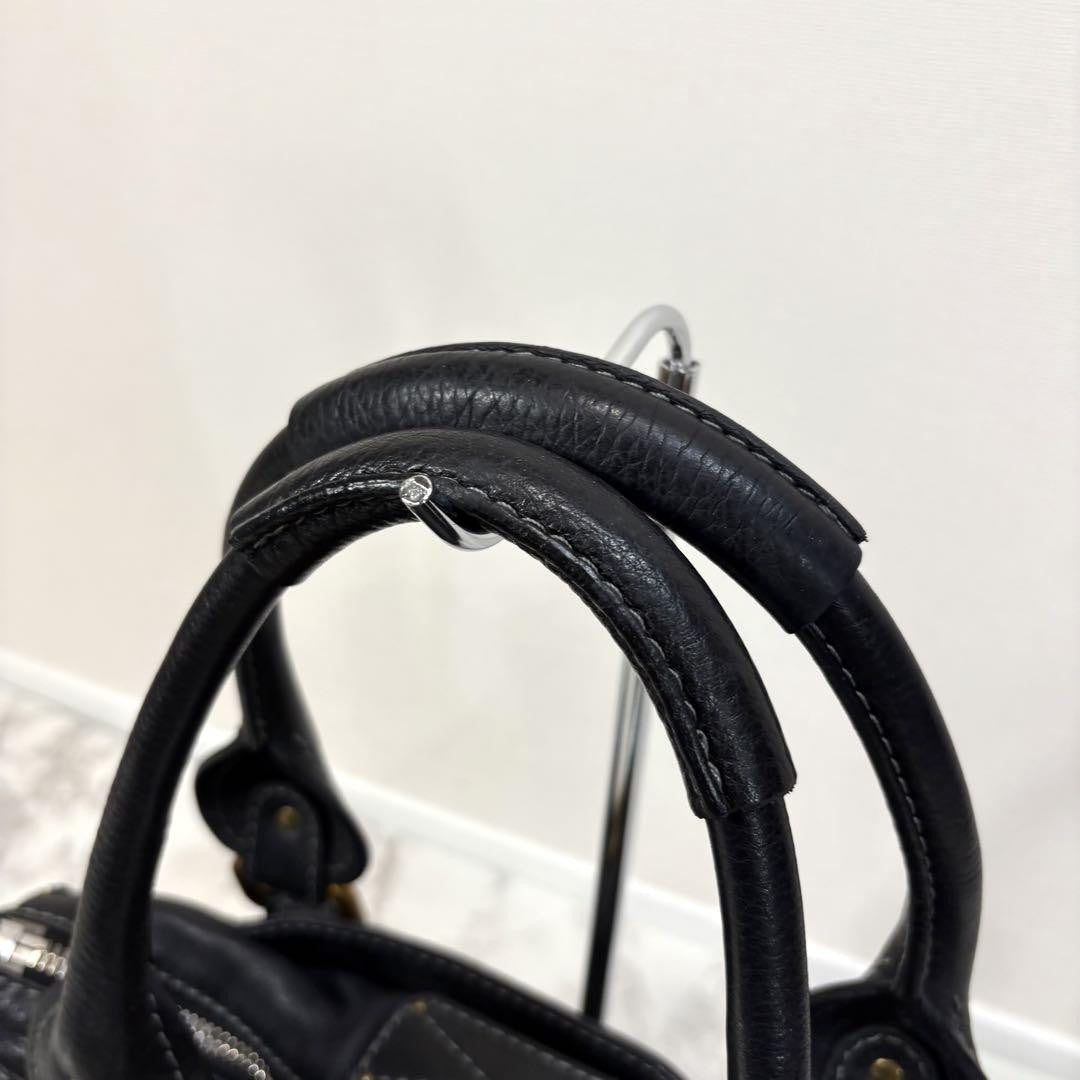 Chloe paddington handbag shoulder bag medium black leather w dustbag 20 36 20cm