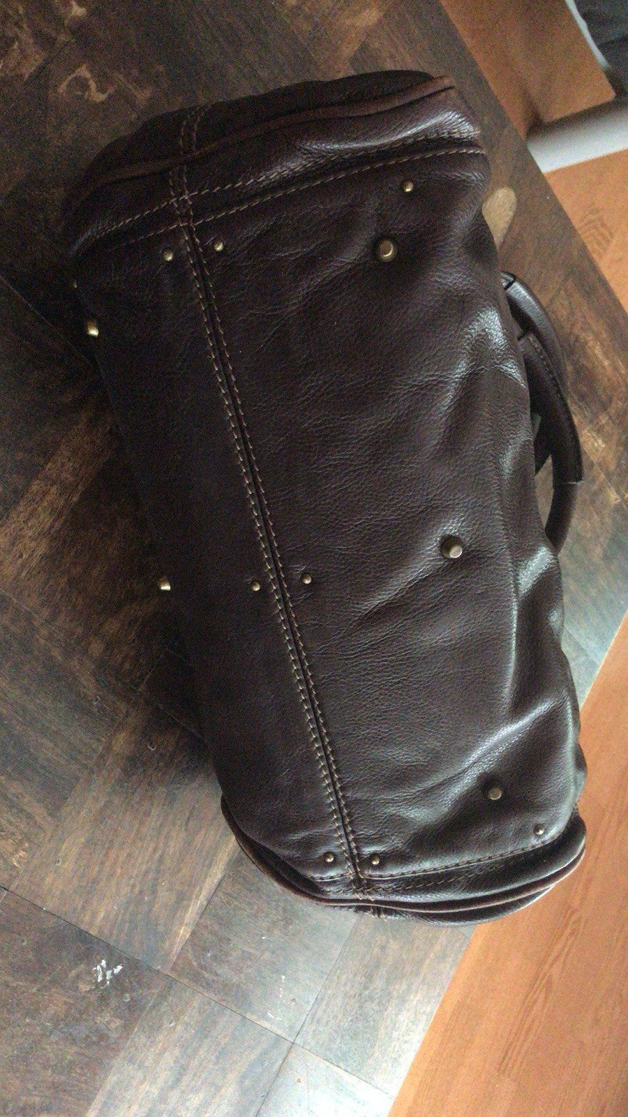 Chloe paddington hand bag leather brown gold silver authentic