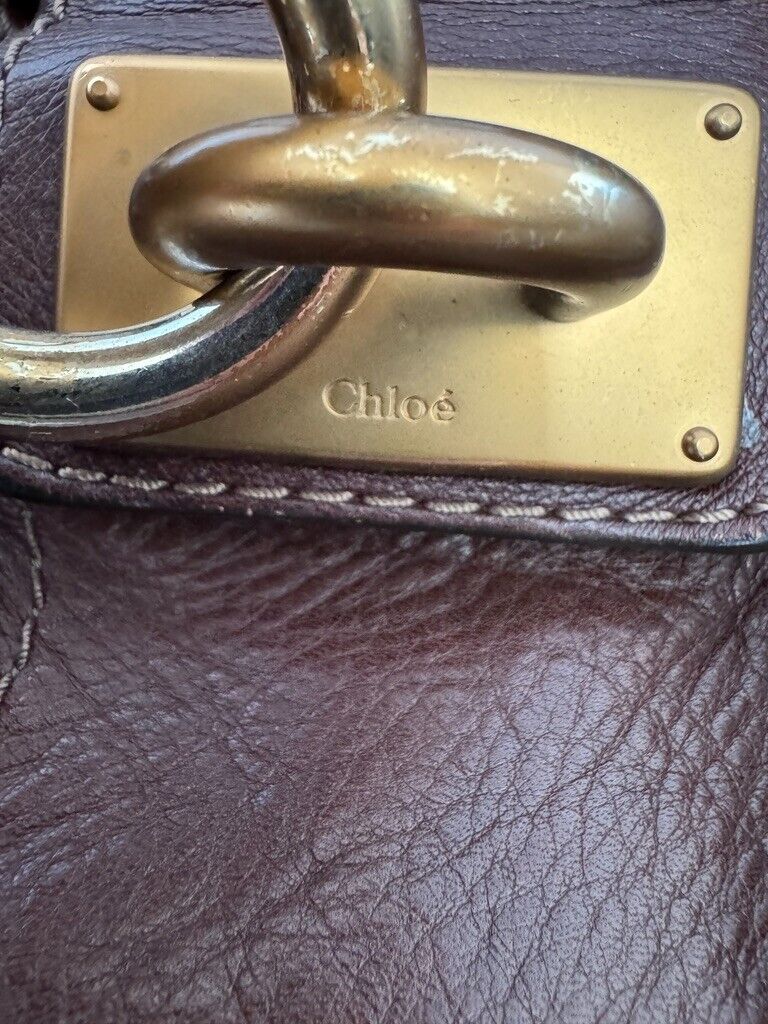 Chloe paddington bag dark brown burgundy color vintage version awesome