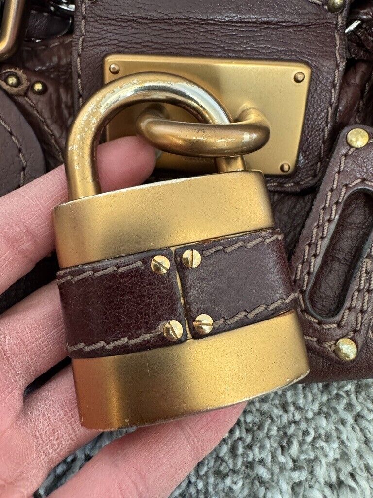 Chloe paddington bag dark brown burgundy color vintage version awesome